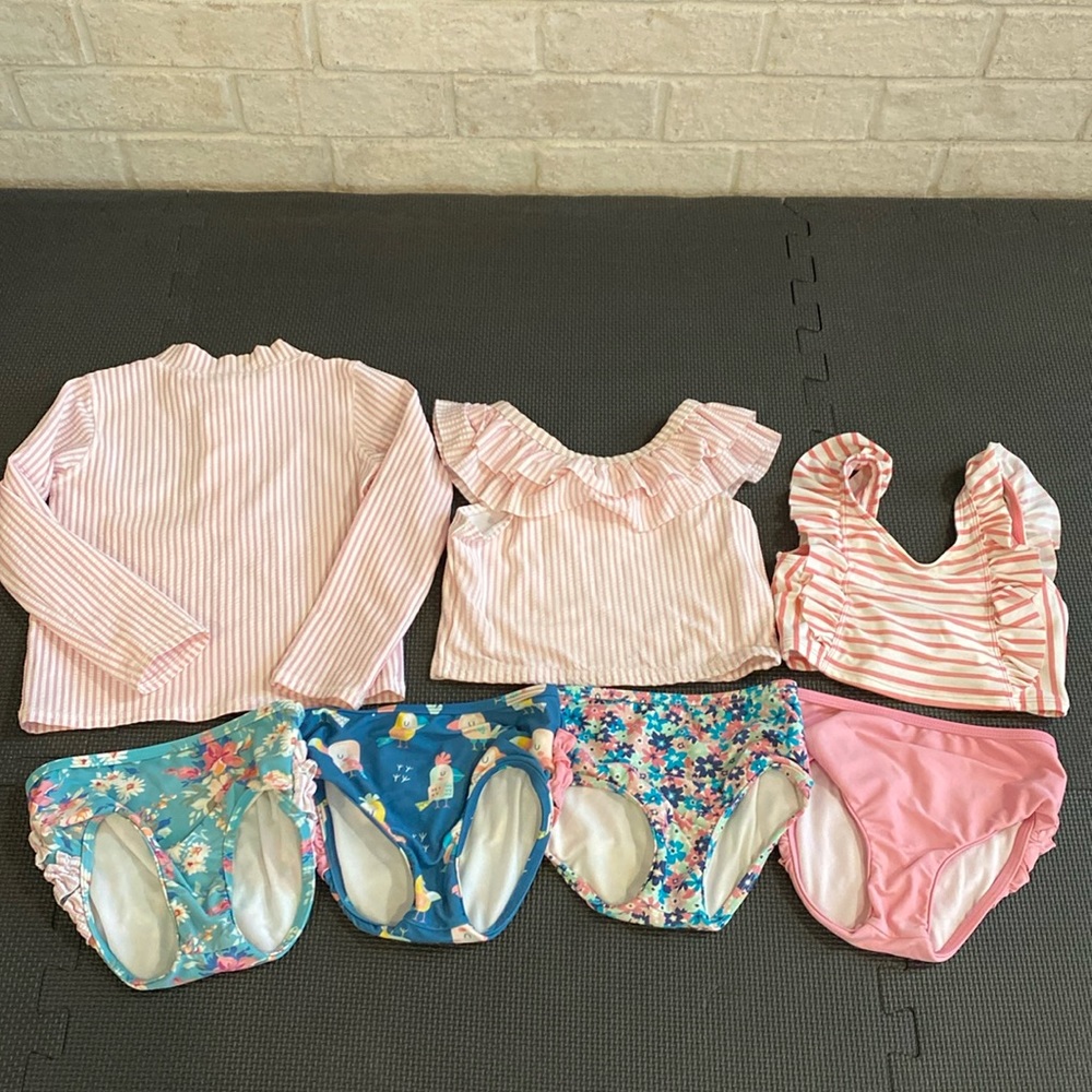 Lot of Ruffle Butt girls two piece bathing suits